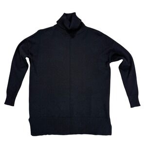 XS Ann Taylor Black Turtleneck Tunic Sweater
